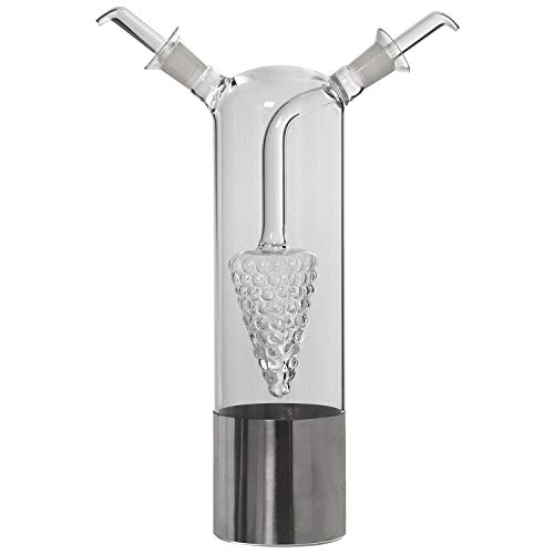 ACEITERA CRISTAL DOBLE CUERPO700/100 ML C/BASE ACERO INOX. _19,5X7X28CM von AlexandreHouse