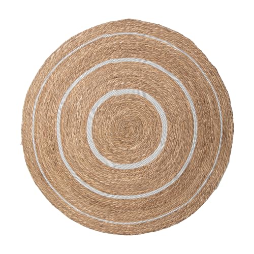 ALFOMBRA MIMBRE ø120CM NATURAL/BLANCO_°120CM von AlexandreHouse