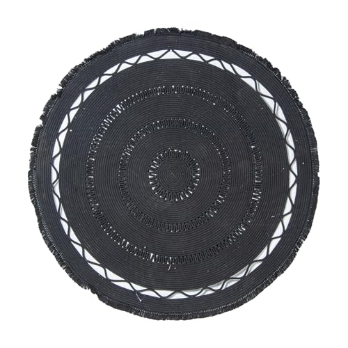 ALFOMBRA MIMBRE ø120CM NEGRO_°120CM von AlexandreHouse