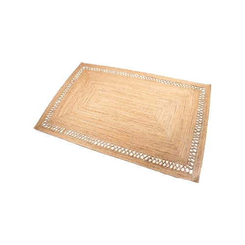 ALFOMBRA YUTE 120X170CM NATURAL C/RECTÁNGULO CALADO_120X170CM von AlexandreHouse