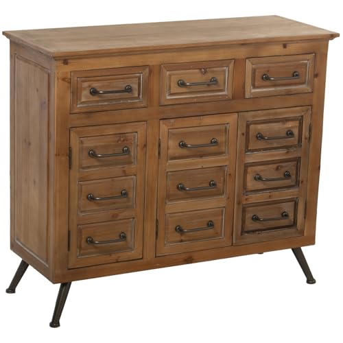 APARADOR MADERA C/3 CAJONES+3PUERTAS NATURAL 100X40X87CM, DM+HIERRO von AlexandreHouse