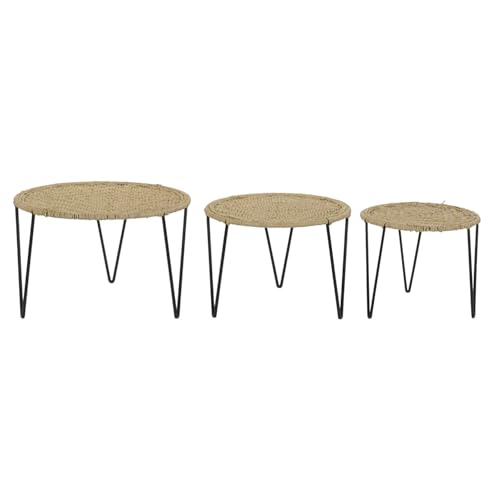 AlexandreHouse Beistelltisch Set 3 Metall 62 x 62 x 40,5 cm 11,00 cm AlexandreHouse Beistelltisch Set 3 Metall 62 x 62 x 40,5 cm 11,00 cm von AlexandreHouse