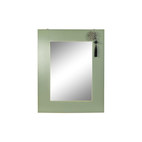 AlexandreHouse Spiegel aus Tannenholz, MDF, 70 x 2 x 90,5 cm, orientalisch, Grün (Jade) von AlexandreHouse