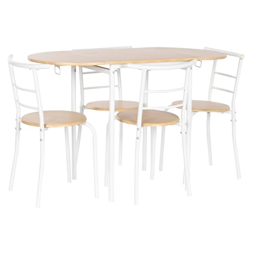 AlexandreHouse Tisch-Set, 5 Stück, MDF, Metall, 121 x 55 x 78 cm, Weiß AlexandreHouse Tisch-Set, 5 Stück, MDF, Metall, 121 x 55 x 78 cm, Weiß von AlexandreHouse