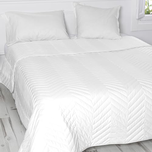 Arista Colcha 240x260 cm (Cama 135/140/150) Blanco von AlexandreHouse