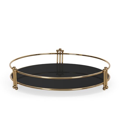 BANDEJA 39X39X8 METAL DORADO/CRISTAL von AlexandreHouse