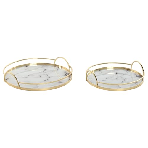 BANDEJA DECORACION SET 2 METAL CRISTAL 30X30X6 ASA von AlexandreHouse