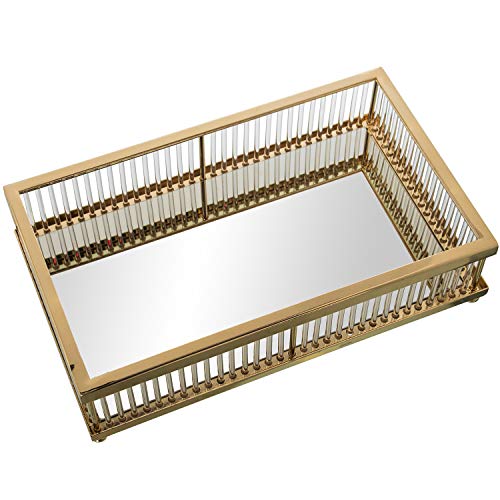 BANDEJA METAL DORADO CRISTALTRANSPARENTE 30X18X7CM, MAT:HIERRO+CRISTAL BANDEJA METAL DORADO CRISTALTRANSPARENTE 30X18X7CM, MAT:HIERRO+CRISTAL von AlexandreHouse