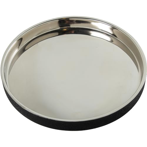 BANDEJA REDONDA ACERO INOX., CUBIERTA NEGRA_°37X4CM INT:°35CM von AlexandreHouse