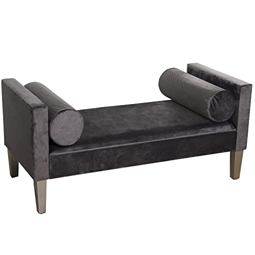 BANQUETA PIE DE CAMA MADERA/TELA GRIS POLIÉSTER 113X53X52CM, ALT.ASIENTO:33CM BANQUETA PIE DE CAMA MADERA/TELA GRIS POLIÉSTER 113X53X52CM, ALT.ASIENTO:33CM von AlexandreHouse