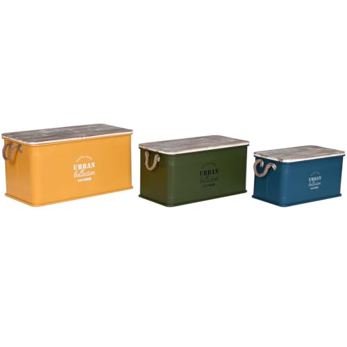BAUL SET 3 METAL ABETO 68X36X33 TRICOLOR AMARILLO BAUL SET 3 METAL ABETO 68X36X33 TRICOLOR AMARILLO von AlexandreHouse