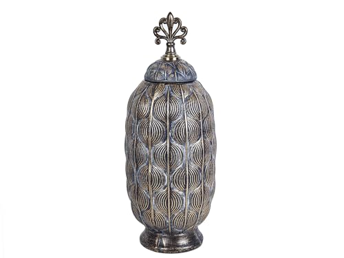 BOTE CERAMICA TAPA METAL DORADO von AlexandreHouse