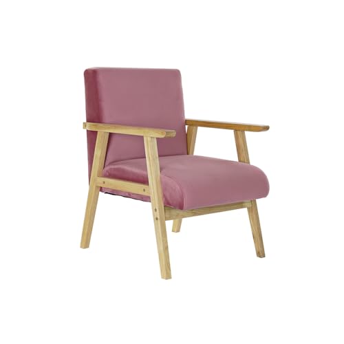 BUTACA POLIESTER MDF 61X63X77 TERCIOPELO ROSA von Redesyn