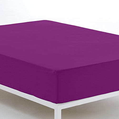 Bajera ajustable color morado - Cama de 200 (alto 28 cm) - 100% algodón - 144 hilos. Gramage: 115 von AlexandreHouse