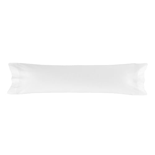 Basic 200 tc Funda de almohada 45x155 cm (Cama 135/140) Blanco von AlexandreHouse
