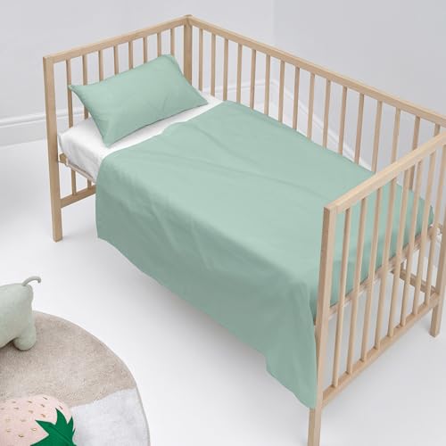 Basic Juego de sábanas 2 piezas 100x130 cm (Cuna) Menta von AlexandreHouse