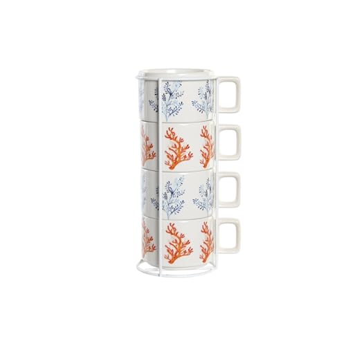 CAFE SET 4 DOLOMITE METAL 11X11X27 260 ML, CORAL CAFE SET 4 DOLOMITE METAL 11X11X27 260 ML, CORAL von AlexandreHouse