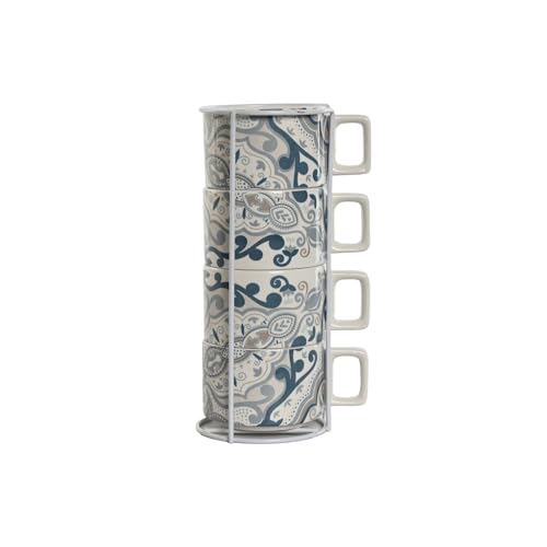 CAFE SET 4 DOLOMITE METAL 11X11X27 260 ML DELHI von AlexandreHouse
