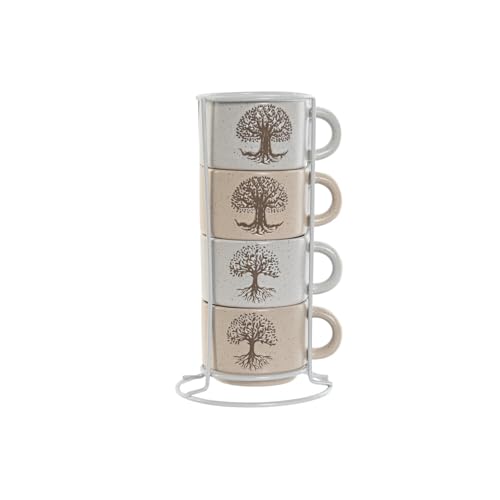 CAFE SET 4 GRES 10X7,5X5,7 150ML ARBOL DE LA VIDA von AlexandreHouse