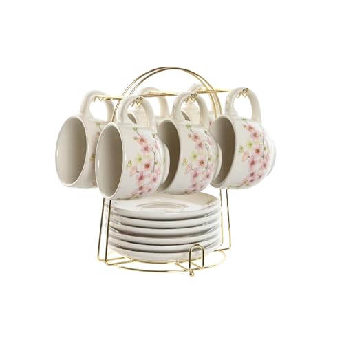 CAFE SET 6 DOLOMITE METAL 20X18X20 180 ML ALMENDRO von AlexandreHouse