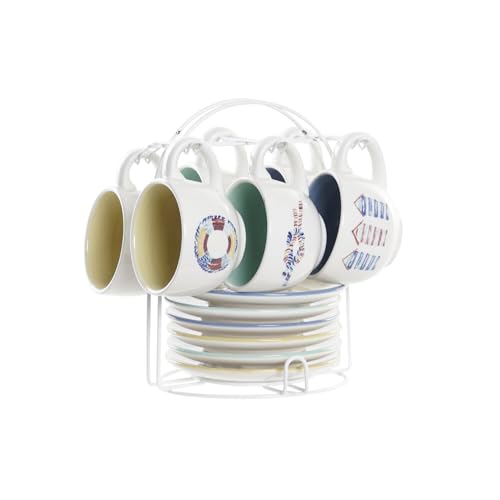CAFE SET 6 DOLOMITE METAL 23X20X20 180 ML, SALITRE von AlexandreHouse