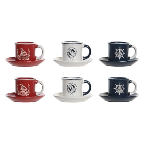 CAFE SET 6 GRES 11X11X2 90ML, GRABADO AZUL CAFE SET 6 GRES 11X11X2 90ML, GRABADO AZUL von AlexandreHouse