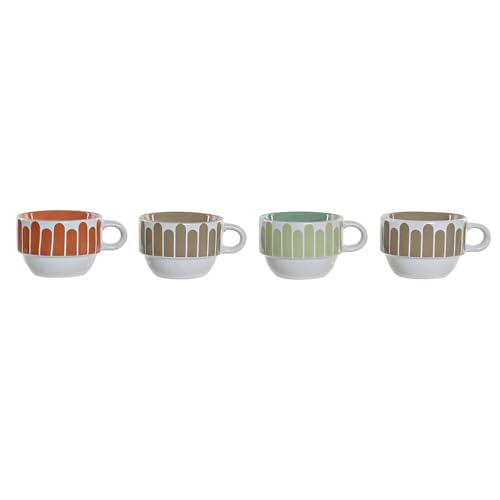 CAFE SET 6 GRES METAL 17X16X28 130 ML, COSTA von AlexandreHouse