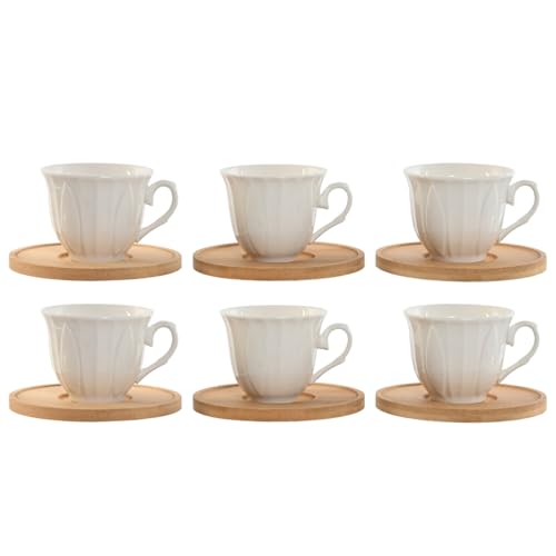 CAFE SET 6 PORCELANA BAMBU 8,3X6,8X5,5 90ML BLANCO CAFE SET 6 PORCELANA BAMBU 8,3X6,8X5,5 90ML BLANCO von AlexandreHouse
