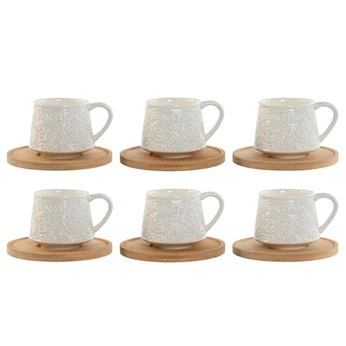 CAFE SET 6 PORCELANA BAMBU 8,6X6,6X5,7 90ML BLANCO von AlexandreHouse