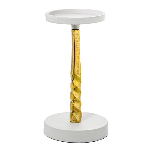 CANDELABRO ALUMINIO 21CM ORO/BLANCO_°12X21CM PARA VELAS °9CM CANDELABRO ALUMINIO 21CM ORO/BLANCO_°12X21CM PARA VELAS °9CM von AlexandreHouse