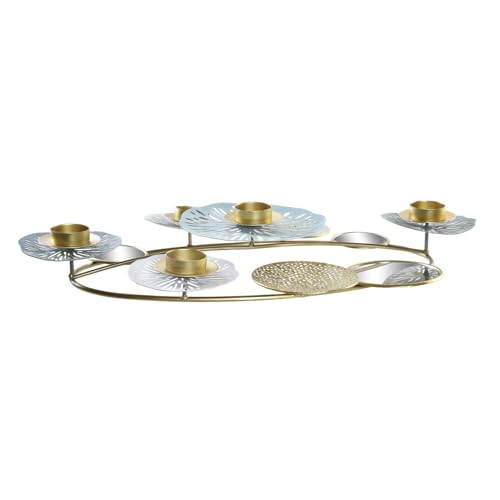 CANDELABRO METAL ESPEJO 54X33X8 NENUFAR DORADO von Redesyn