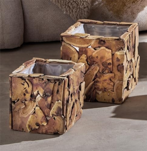 CENTRO CUADRADO MADERA 25 CMS. S/2 25x25x25 cms von AlexandreHouse