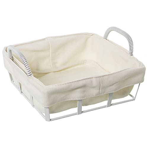 CESTA PAN C/TELA METAL BLANCO,TELA:95% ALGODÓN+5% POLIÉSTE 22X20X11CM CESTA PAN C/TELA METAL BLANCO,TELA:95% ALGODÓN+5% POLIÉSTE 22X20X11CM von AlexandreHouse