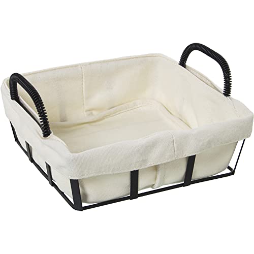CESTA PAN C/TELA METAL NEGRO,TELA:95% ALGODÓN+5% POLIÉSTER 22X20X11CM CESTA PAN C/TELA METAL NEGRO,TELA:95% ALGODÓN+5% POLIÉSTER 22X20X11CM von AlexandreHouse