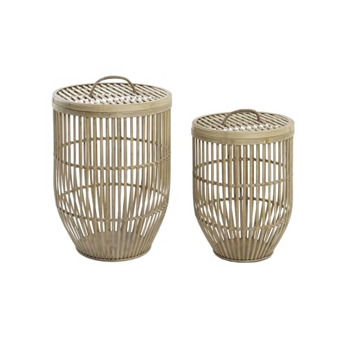 CESTA SET 2 BAMBU 40X40X61 CON TAPA NATURAL CESTA SET 2 BAMBU 40X40X61 CON TAPA NATURAL von AlexandreHouse
