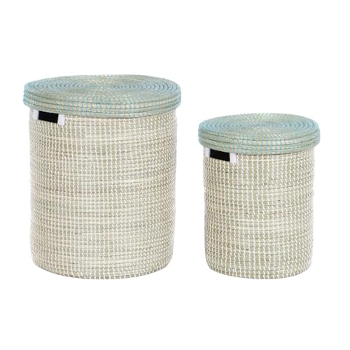 CESTA SET 2 SEAGRASS 44X44X51 TAPA NATURAL von AlexandreHouse