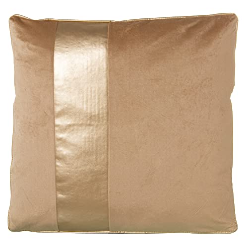 COJIN 45X45 TERCIOPELO BEIGE FRANJA DORADA C/CREMALLERA_45X45CM von AlexandreHouse