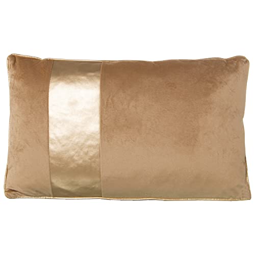 COJIN 50X30 TERCIOPELO BEIGE FRANJA DORADA C/CREMALLERA_50X30CM von AlexandreHouse