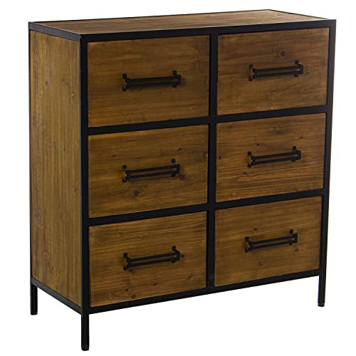 CÓMODA MADERA METAL C/6 CAJONES_80X35X85CM ABETO+CONTRACHAPAD CÓMODA MADERA METAL C/6 CAJONES_80X35X85CM ABETO+CONTRACHAPAD von AlexandreHouse