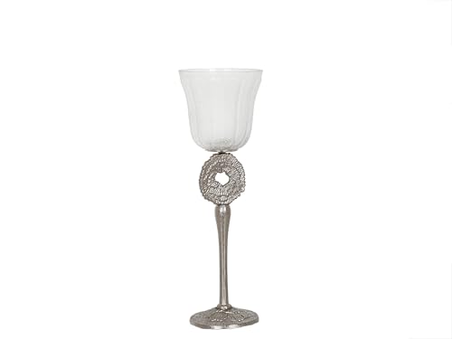 COPA VIDRIO PIE METAL PLATEADO von AlexandreHouse