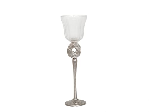 COPA VIDRIO PIE METAL PLATEADO von AlexandreHouse