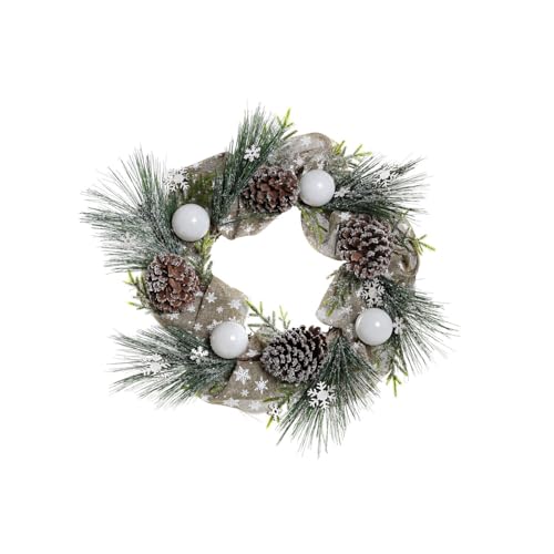 CORONA PVC PINAS 50X14X50 COPOS DE NIEVE VERDE_AlexandreHouse von AlexandreHouse