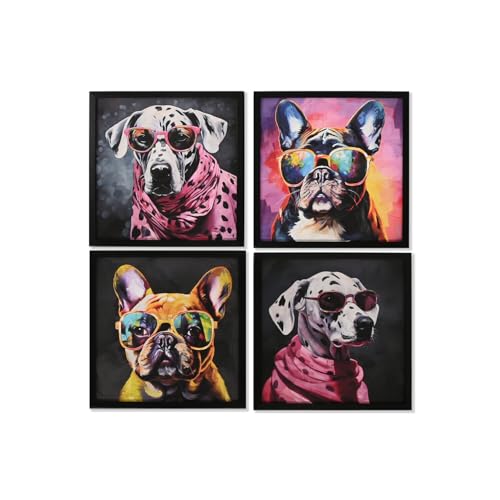 CUADRO SET 4 LIENZO MDF 32X2X32 PERRO GAFAS CUADRO SET 4 LIENZO MDF 32X2X32 PERRO GAFAS von AlexandreHouse