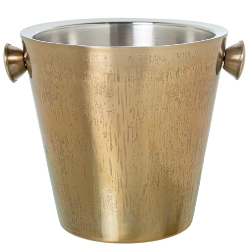CUBO CHAMPANERA ACERO INOX. ORO MATE, GRABADO LLUVIA_27X23X23CM CUBO CHAMPANERA ACERO INOX. ORO MATE, GRABADO LLUVIA_27X23X23CM von AlexandreHouse