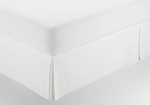 CUBRECANAPÉ HILO TINTADO RÚSTICO COLOR BLANCO ÓPTICO CAMA DE 200 CM - TIPO COLCHA - 50% ALGODÓN / 50% POLIÉSTER - MEDIDAS: 200 X 190/200 + 35 CM von AlexandreHouse