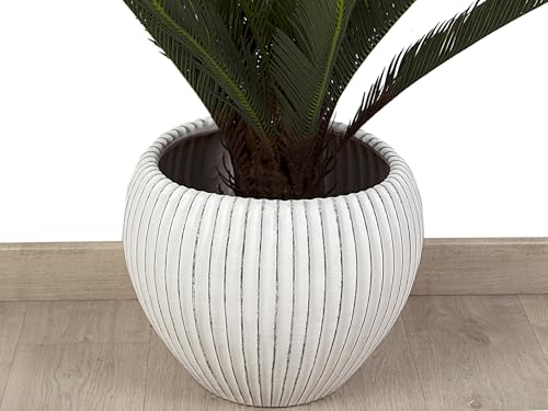 CUBREMACETA CERAMICA BEIGE RAYADO von AlexandreHouse