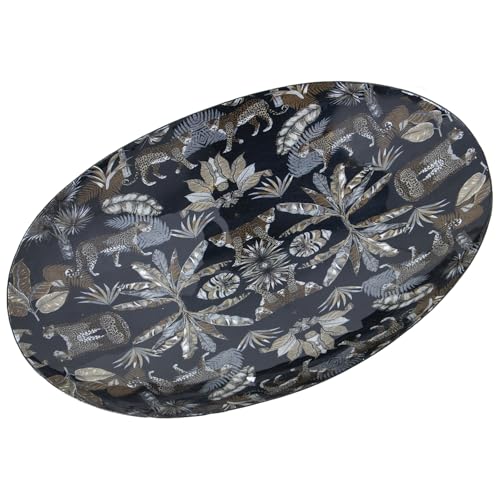 CUENCO METAL ESMALTADO LEOPARDOS_36X22X6CM von AlexandreHouse