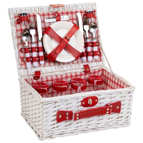 Cesta De Picnic 4 Servicios Blanco_AlexandraHouse Cesta De Picnic 4 Servicios Blanco_AlexandraHouse von AlexandreHouse