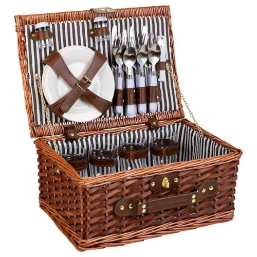 Cesta De Picnic 4 Servicios Marron von AlexandreHouse