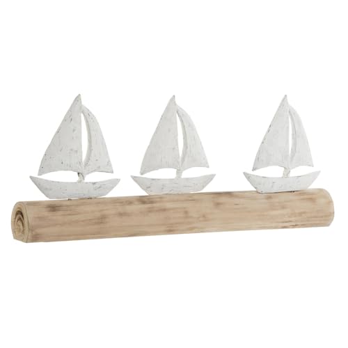 DECORACION MANGO RESINA 62X8,5X25,5 VELEROS BLANCO von AlexandreHouse